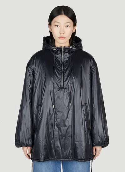 Saint Laurent Cassandre Anorak Jacket In Black