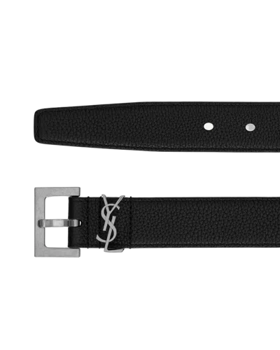 Saint Laurent Cassandre Belt In Black