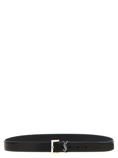 Saint Laurent 'cassandre' Belt In Black