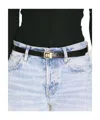 Saint Laurent Cassandre Belt In Black