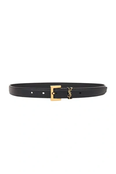 Saint Laurent Cassandre Belt In Nero