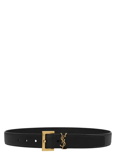 Saint Laurent Cassandre Belt In Pink