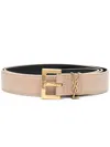 Saint Laurent Cassandre Belt With Buckle In Neutral