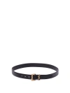 Saint Laurent `cassandre` Belt In Black  