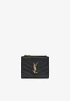 Saint Laurent Cassandre Bi-fold Wallet In Black