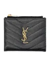 Saint Laurent Cassandre Bi-fold Wallet In Brown