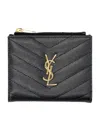 Saint Laurent Cassandre Bi-fold Wallet In Black