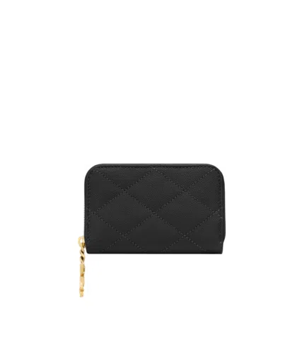 Saint Laurent Cassandre Bijou Change Purse In Grain De Poudre Leather In Black