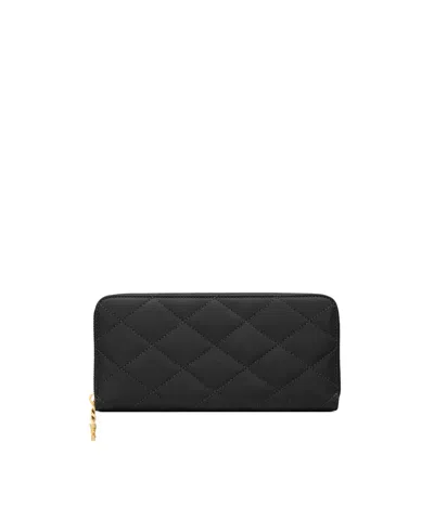 Saint Laurent Cassandre Bijou Grain De Poudre Zipper Wallet In Pink