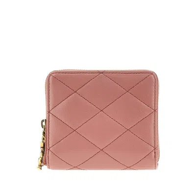 Saint Laurent 'cassandre Bijou' Leather Wallet In Pink