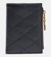 Saint Laurent Cassandre Bijou Quilted Leather Wallet In Black