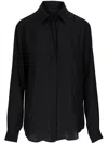 Saint Laurent Cassandre Black Calfskin Shirt In Black