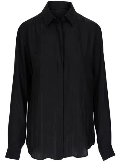 Saint Laurent Cassandre Black Calfskin Shirt