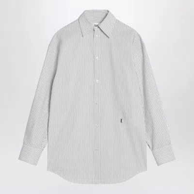 SAINT LAURENT SAINT LAURENT CASSANDRE BLACK/WHITE PINSTRIPE SHIRT