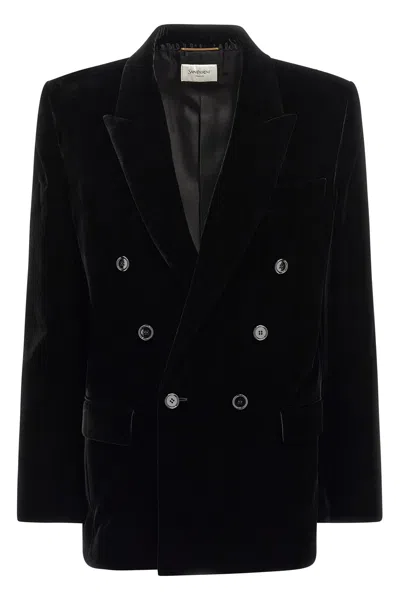 Saint Laurent 'cassandre' Blazer In Black