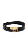 Saint Laurent Cassandre Bracelet In Black