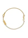 Saint Laurent Cassandre Charm Bracelet In Metal And Rhinestone Accessories In Gold