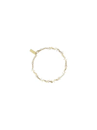 Saint Laurent Cassandre Bracelet In Gold