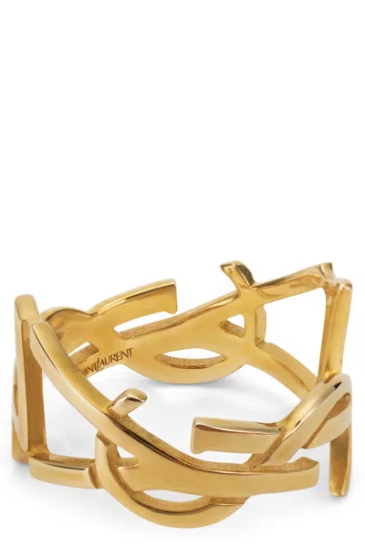 Saint Laurent Cassandre Bracelet In Gold