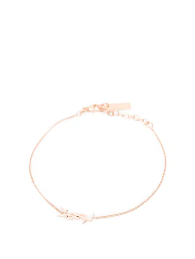 Saint Laurent `cassandre` Bracelet In Pink