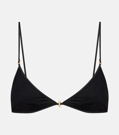 Saint Laurent Cassandre Bralette In Black