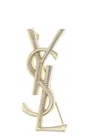 Saint Laurent 'cassandre' Brooch In Gold