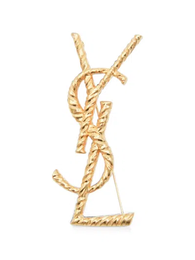 Saint Laurent Ex 652410 Broche Ysl Tigree Jewelry Gold