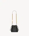Saint Laurent Cassandre Bucket Bag In Lambskin In Black
