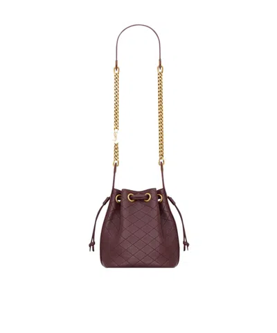 Saint Laurent Cassandre Bucket Bag In Lambskin In Red