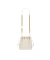 Saint Laurent Cassandre Bucket Bag In Lambskin In Neutral