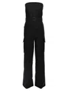 Saint Laurent 'cassandre' Bustier Jumpsuit In Black