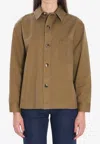 Saint Laurent Cassandre Buttoned Shirt In Green