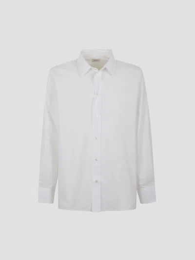 Saint Laurent Cassandre Button-up Shirt In White