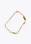 Saint Laurent Cassandre Cable-chain Bracelet In Gold
