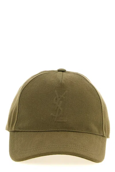 Saint Laurent 'cassandre' Cap In Green