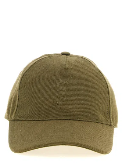 Saint Laurent 'cassandre' Cap In Green