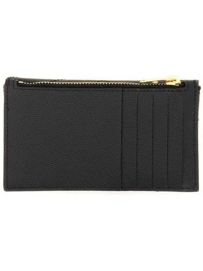 Saint Laurent Cassandre Card Case In Black