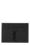 Saint Laurent Men's Monogram Credit Card Holder In Black