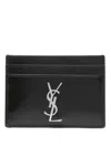 Saint Laurent Monogram Black Credit Card Holder Men In Black