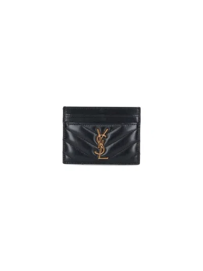 Saint Laurent "cassandre" Card Holder In Black