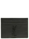 Saint Laurent Cassandre Card Holder With Ysl Logo In Brown