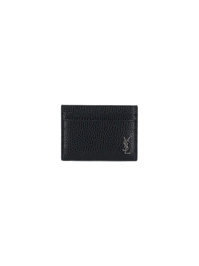 Saint Laurent "cassandre" Card Holder In Black  