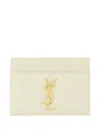 Saint Laurent Cassandre Card Holder In Burgundy