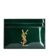 Saint Laurent Cassandre Card Holder In Green