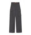 Saint Laurent Grey Wide Leg Pants In Grey