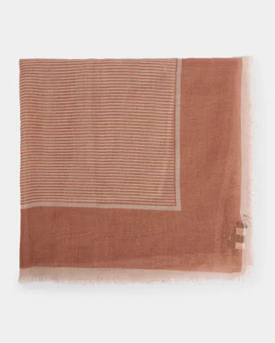 Saint Laurent Cassandre Cashmere & Silk Etamine Scarf In Red