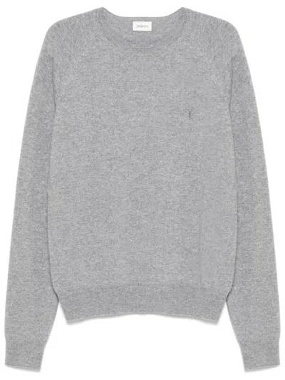 SAINT LAURENT SAINT LAURENT "CASSANDRE" CASHMERE CREW-NECK SWEATER