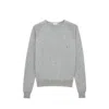 Saint Laurent Cassandre Cashmere Sweater In Gray