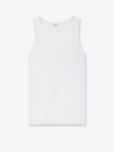Saint Laurent Cassandre Certified Cotton Top In White
