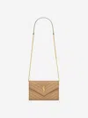 Saint Laurent Cassandre Chain Bag In Sand